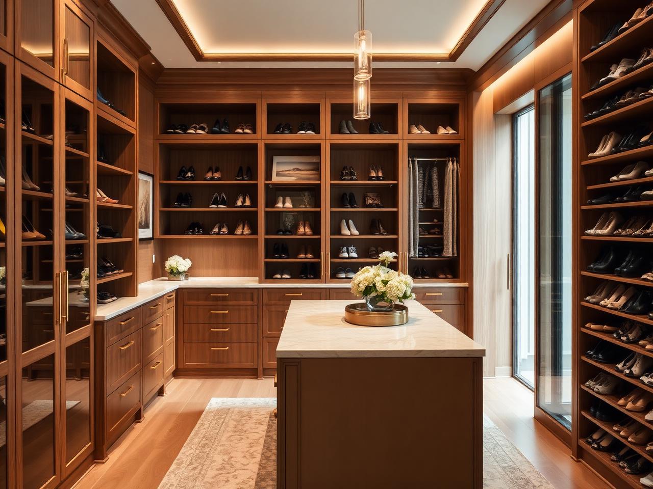 Luxury walk-in closet design