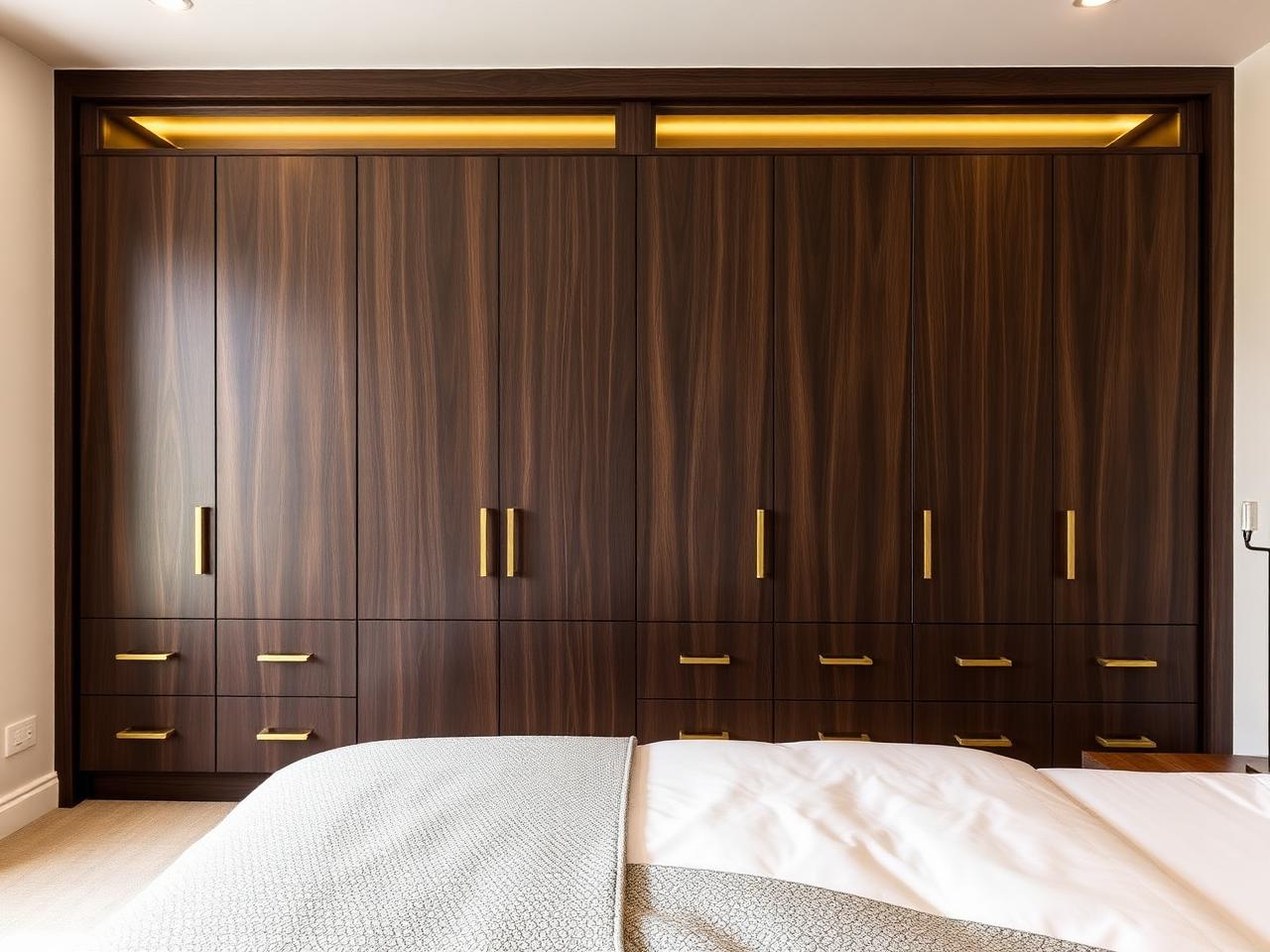 Architectural wardrobe wall design